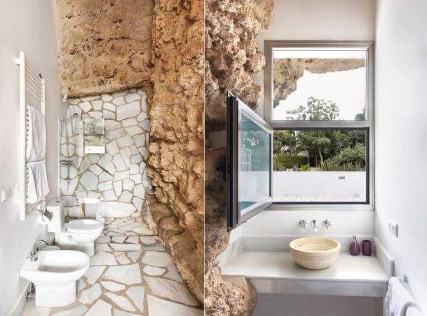 Дом в скале — современный дизайн посреди древних пещер